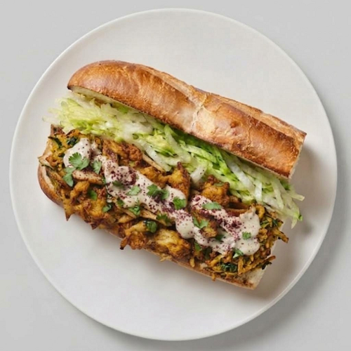 Vegetable Pakora Hoagie 