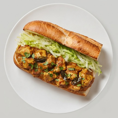 Salt & Pepper Chicken Hoagie With Curry Sauce 