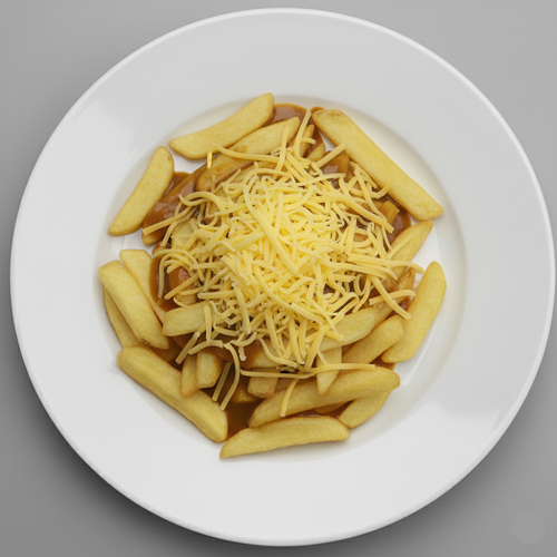 Chips, Cheese & Curry Sauce 